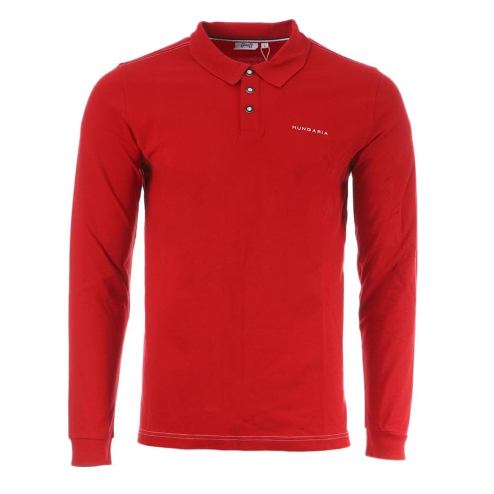 Polo Manches Longues Rouge Homme Hungaria Merapi 1
