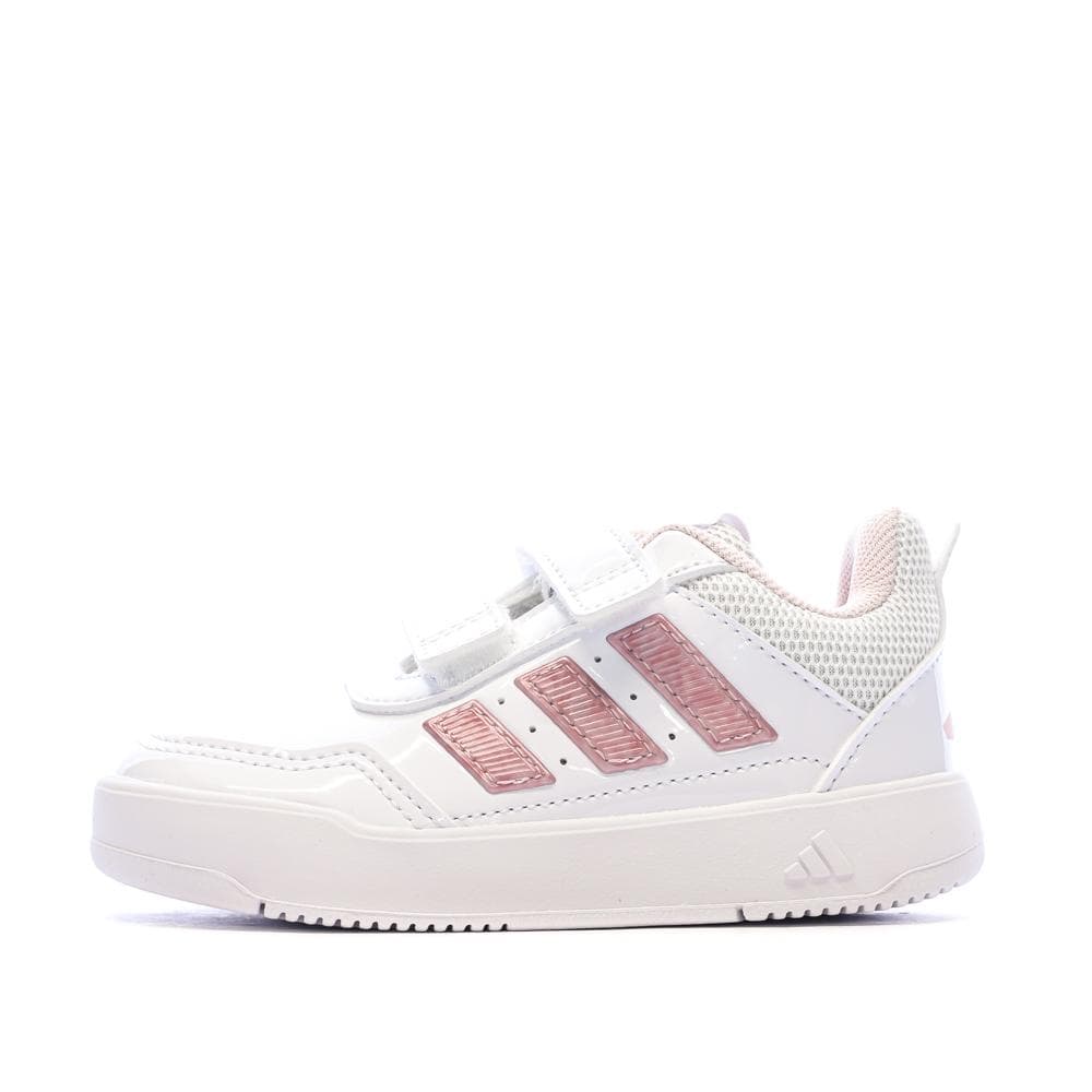 Baskets Blanc/Rose Fille Adidas Tensaur 1