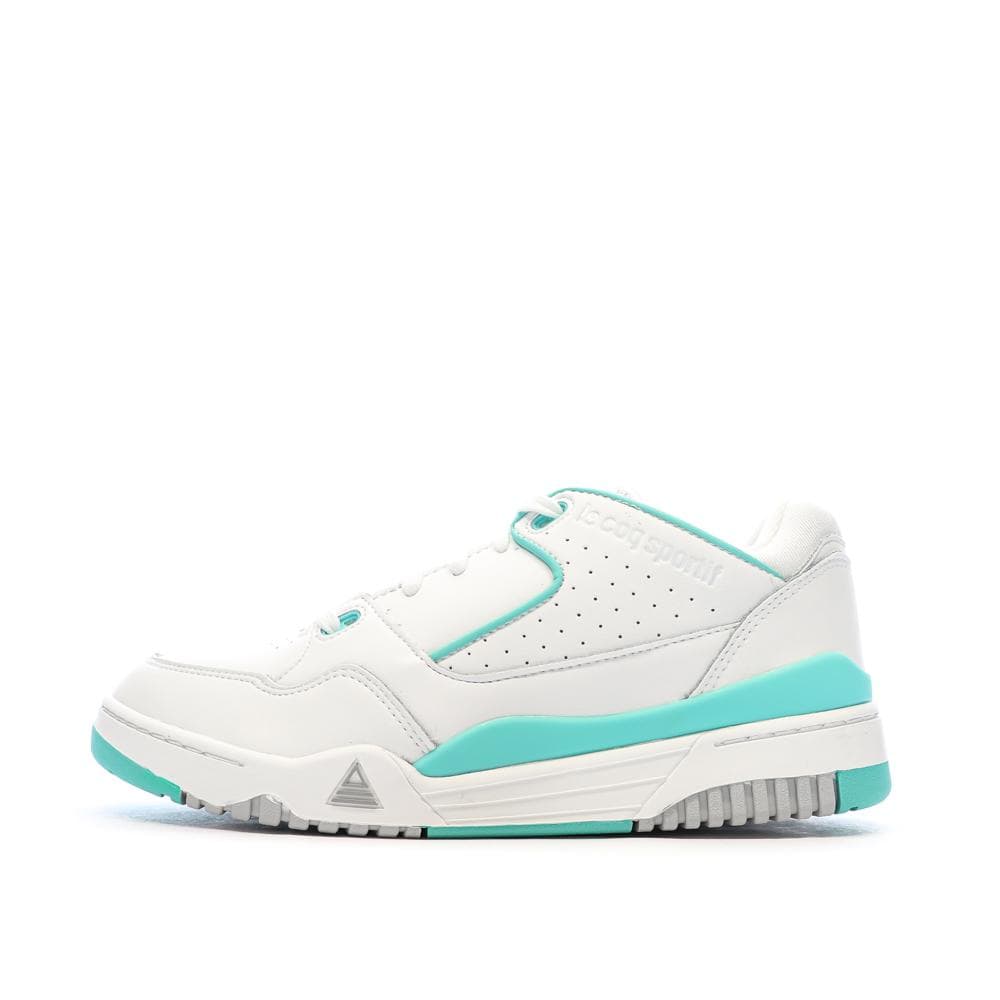 Baskets Blanches/Turquoises Homme Le Coq Sportif Nineties 1