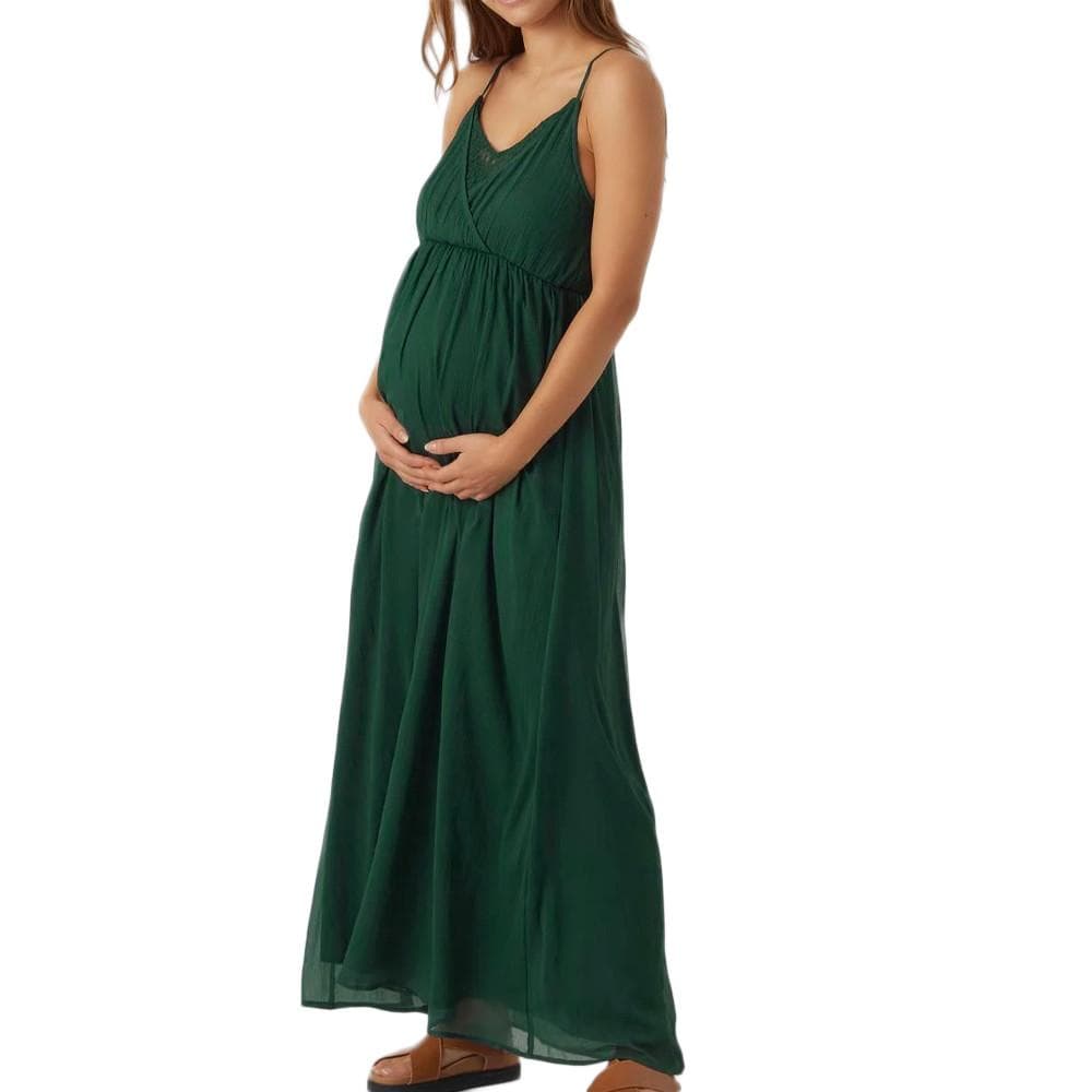 Robe Verte Femme Vero Moda Maternity Maxi Dress 1
