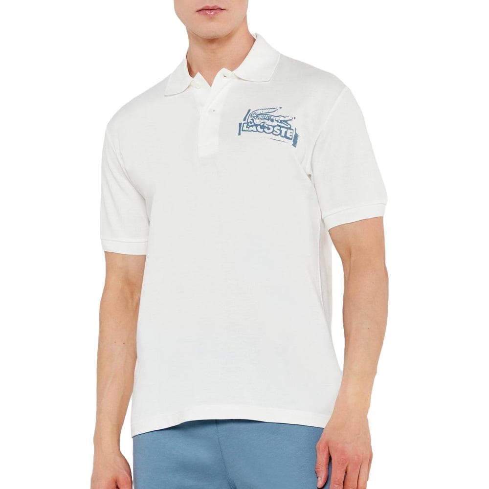 Polo Blanc Cassé Homme Lacoste L1212 Printed 1