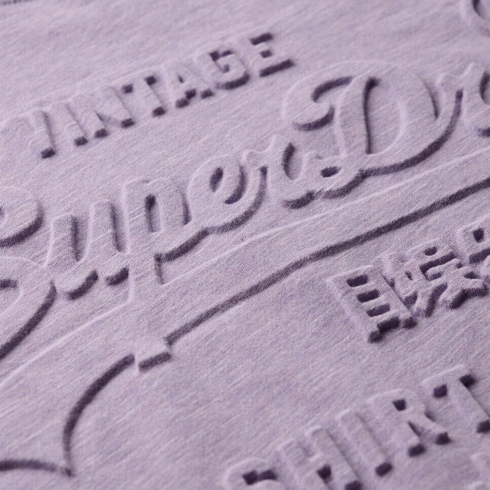 T-shirt Mauve Femme Superdry Embossed Vl 2
