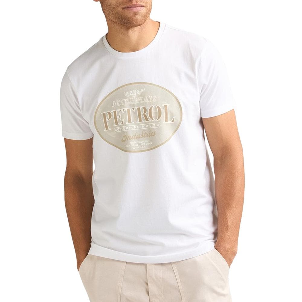 T-Shirt Blanc Homme Petrol Industries Classic 1