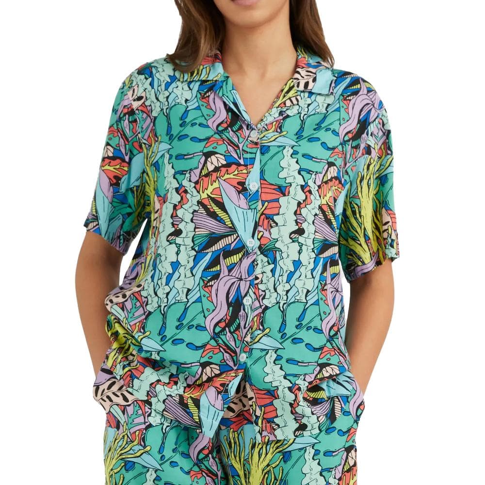 Chemise Turquoise/Noir Femme O'Neill Ocean 1