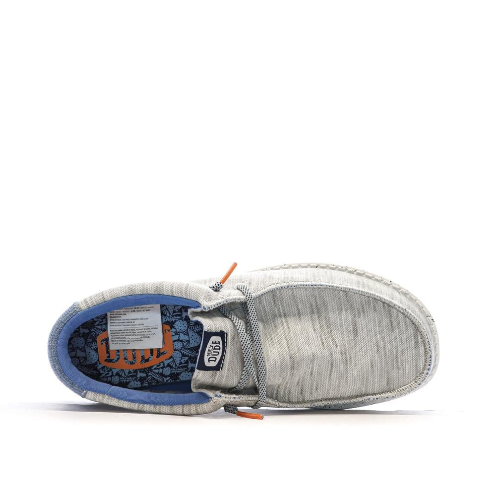 Chaussures Bleues/Grises Chiné Homme Hey Dude Wally Jersey 4