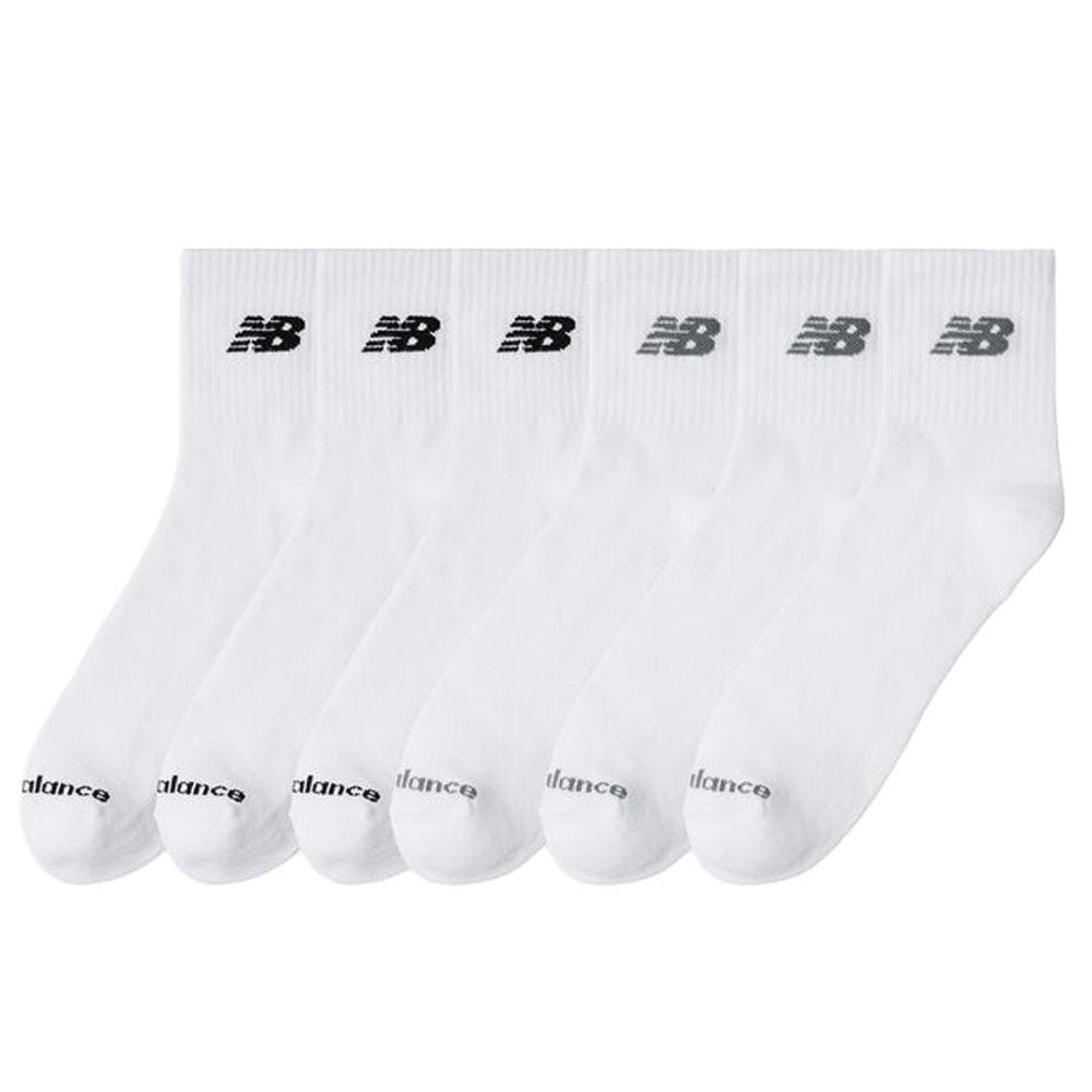 x3 Paires de chaussettes Blanches/Noires Homme New Balance Lightweight 1