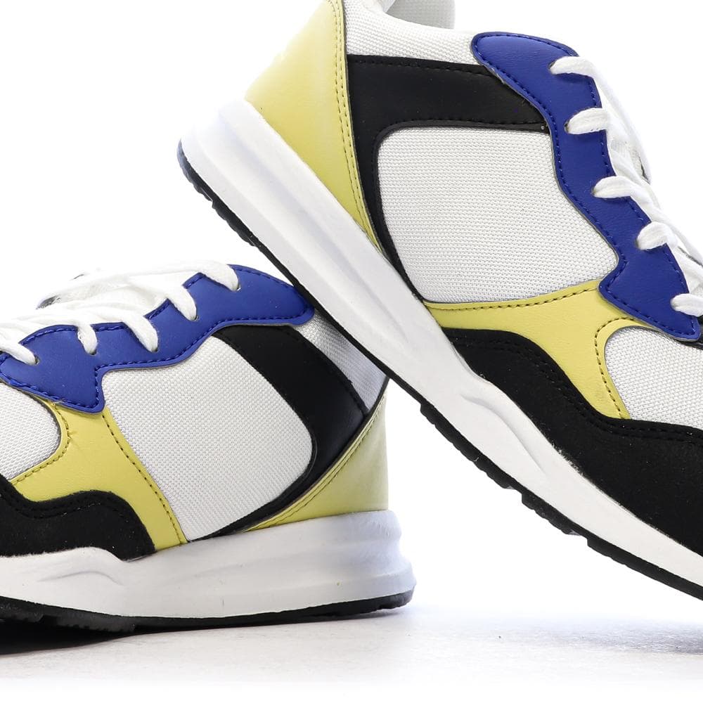 Baskets Blanc/Noir/Jaune Garçon Le Coq Sportif R500 7