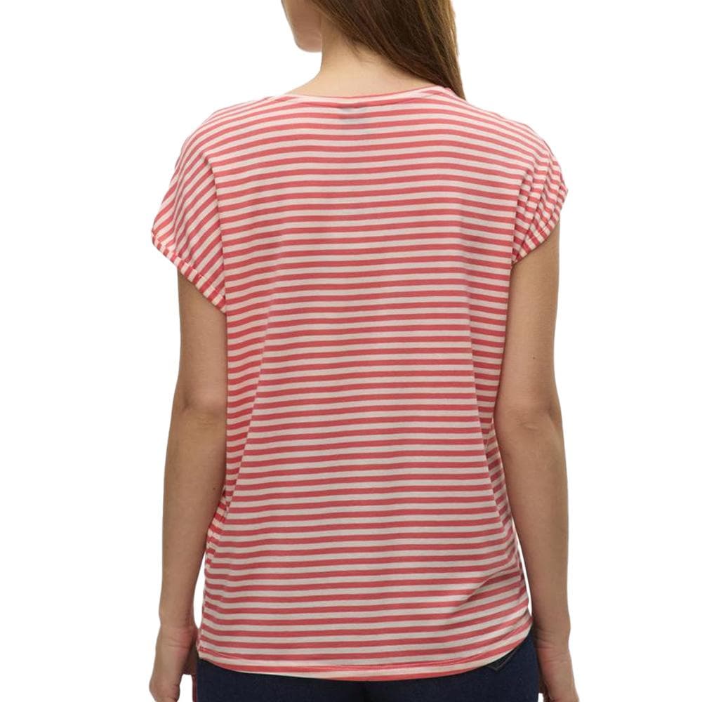 T-shirt Blanc/Rouge Femme Vero Moda Mava 2