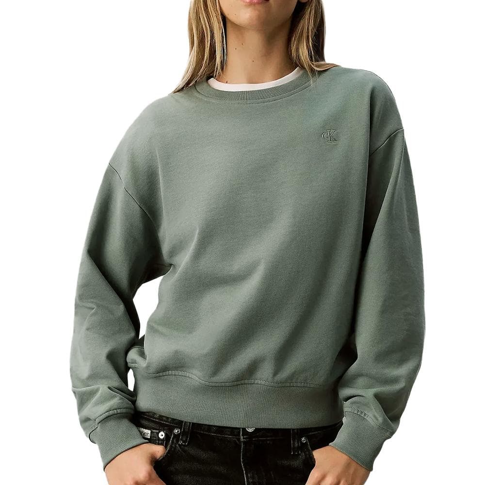 Sweat Vert Femme Calvin Klein Jeans Archive 1