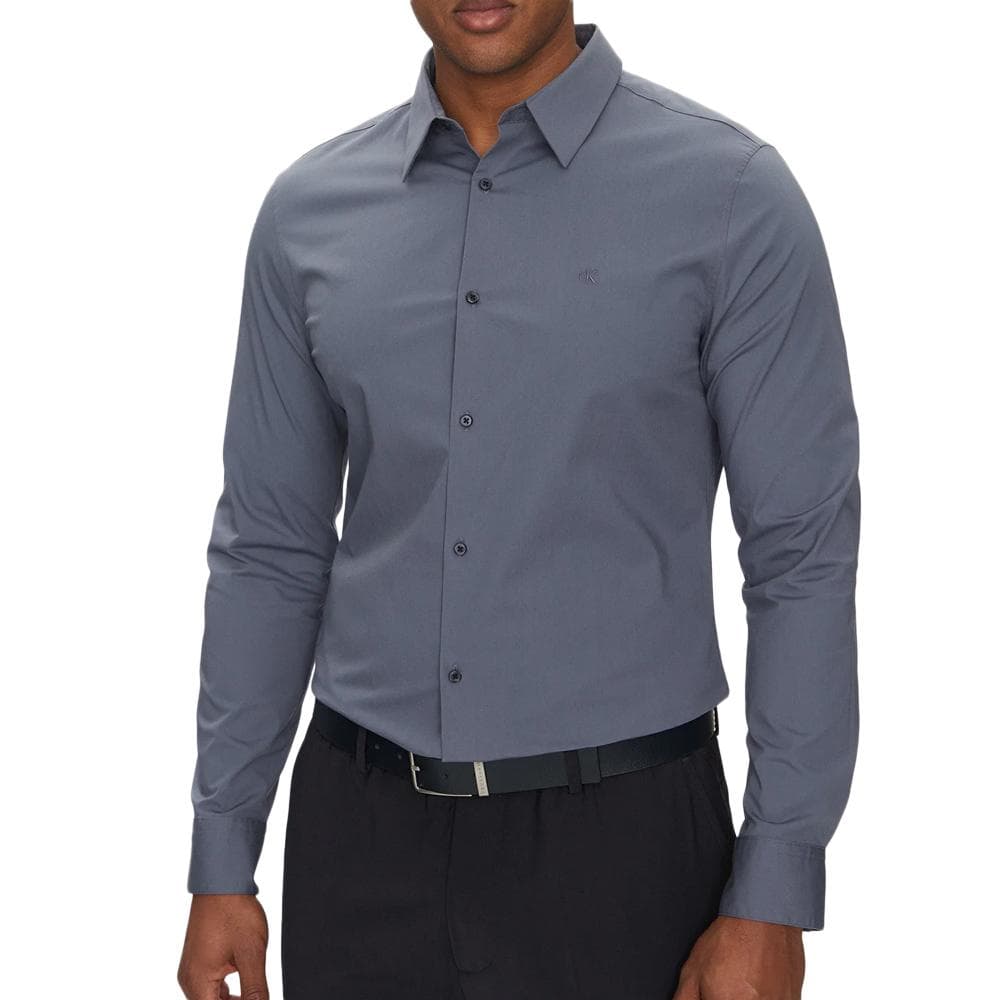 Chemise Gris Foncé Homme Calvin Klein Jeans Solid 1