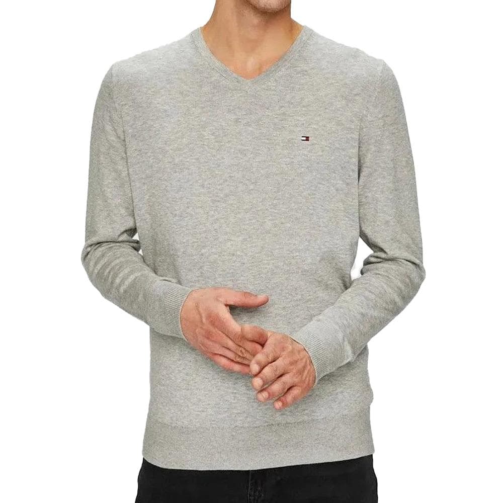 Pull Gris Homme Tommy Hilfiger Pima MW0MW28047 1