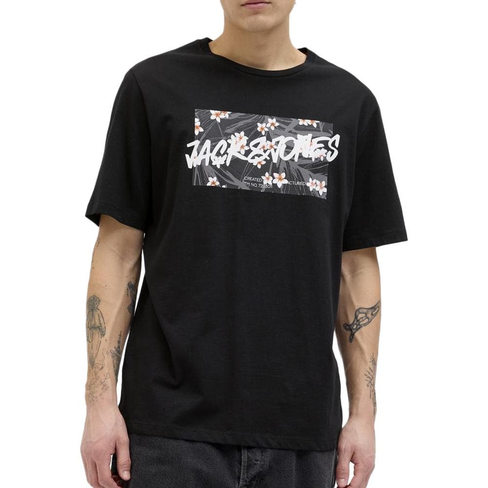 T-shirt Noir Homme Jack & Jones Hawaiitee 2