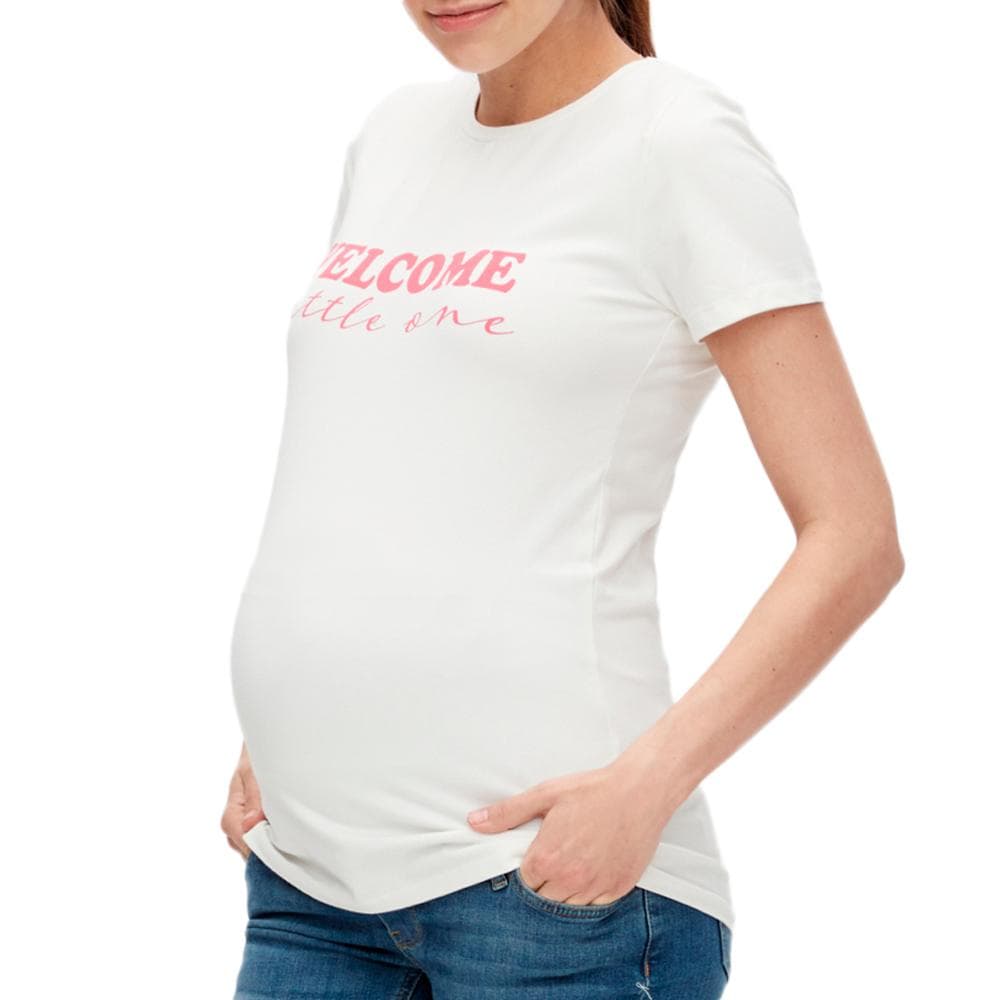 T-shirt Blanc Femme Mamalicious Welcome 1