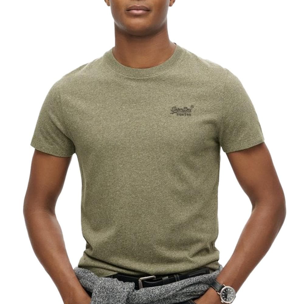 T-shirt Vert Chiné Homme Superdry Vintage LogoR6Ts 1