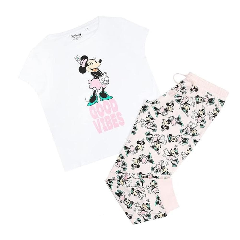 Pyjama Blanc/Noir Femme Disney Good Vibes Minnie 3