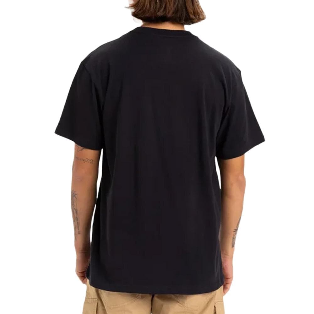 T-shirt Noir Homme Quiksilver Retro Fade Yem 2