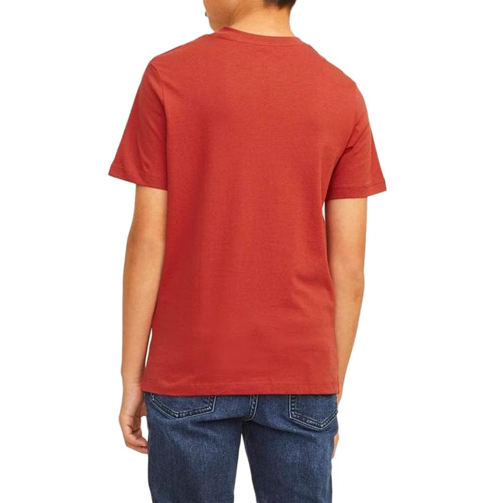 T-shirt Rouge Garçon Jack & Jones Logo 12258876 2