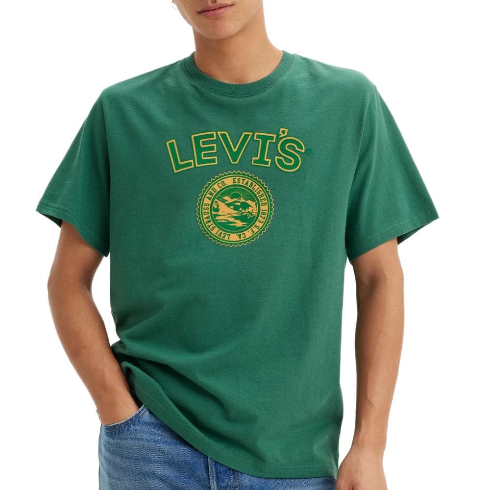 T-shirt Vert/Jaune Homme Levi's Relaxed Fit 1