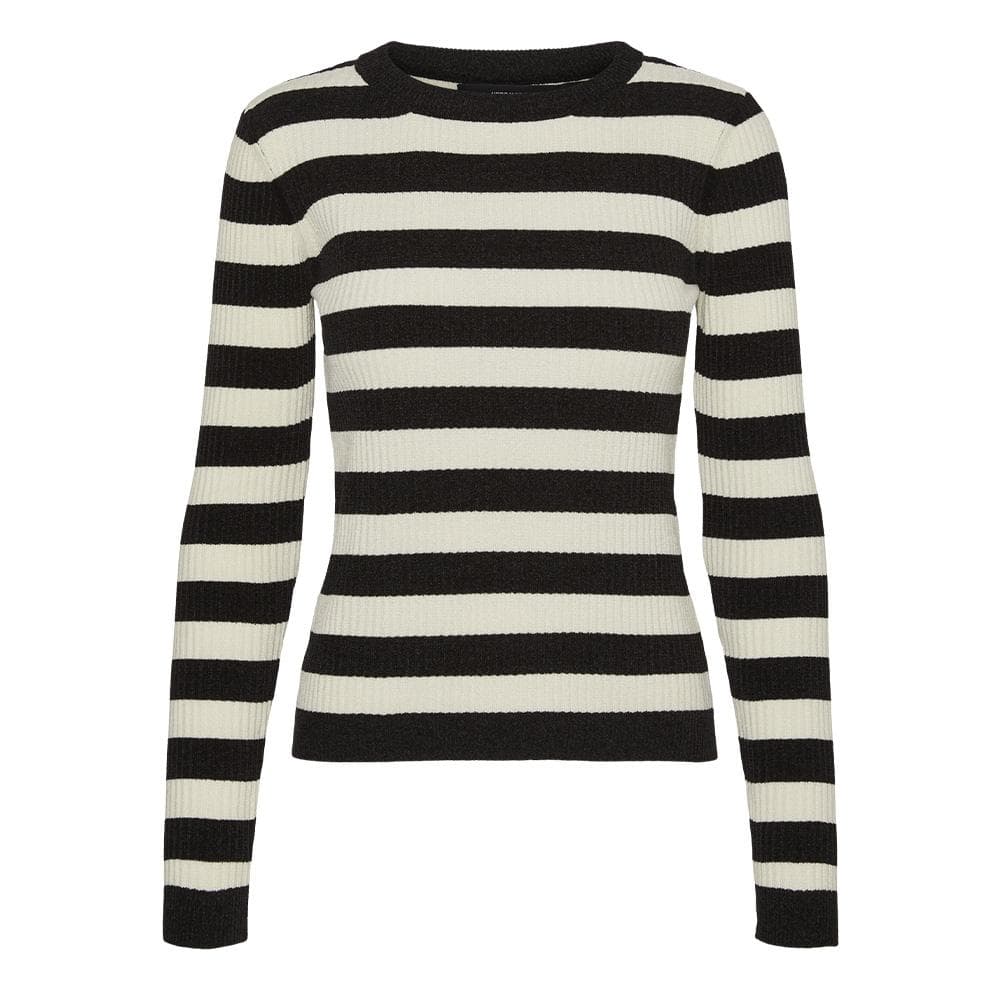 Pull Beige/Noir Femme Vero Moda Chili 1