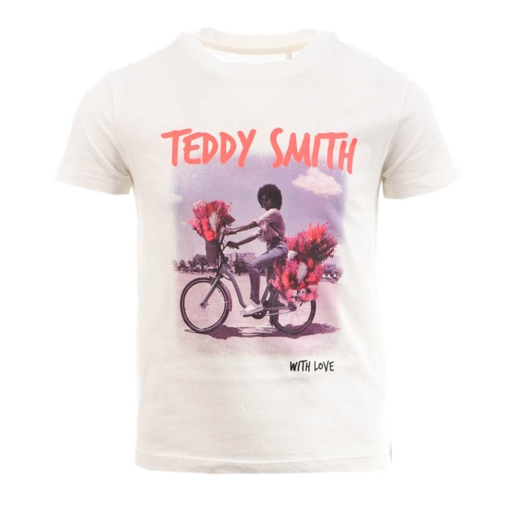 T-shirt Blanc Fille Teddy Smith flow 1
