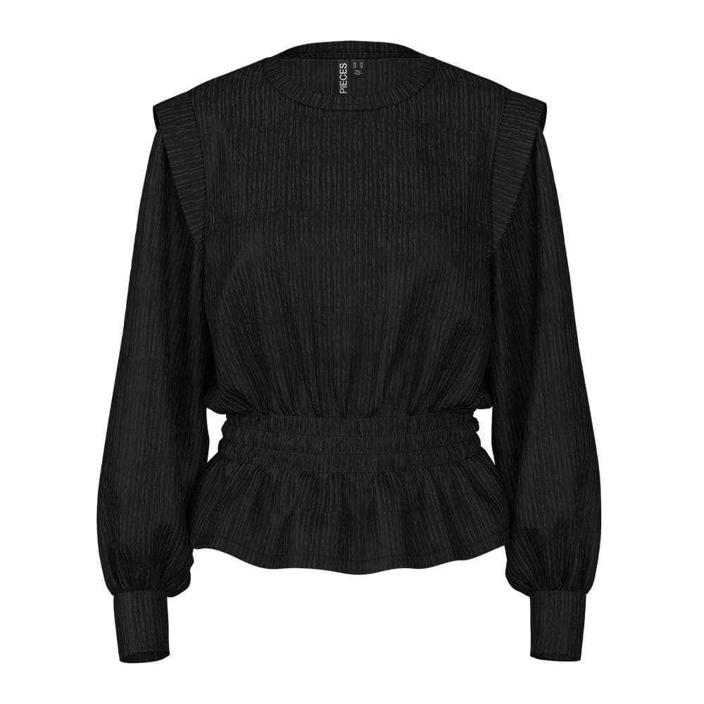 Blouse Noir Femme Pieces Nilas 1
