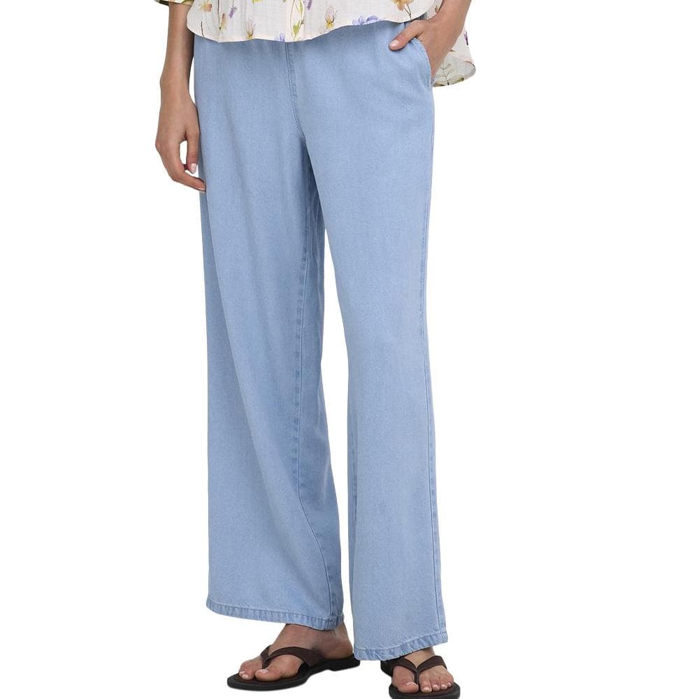 Pantalon Bleu Femme JDY Mira Mw Wide String 1
