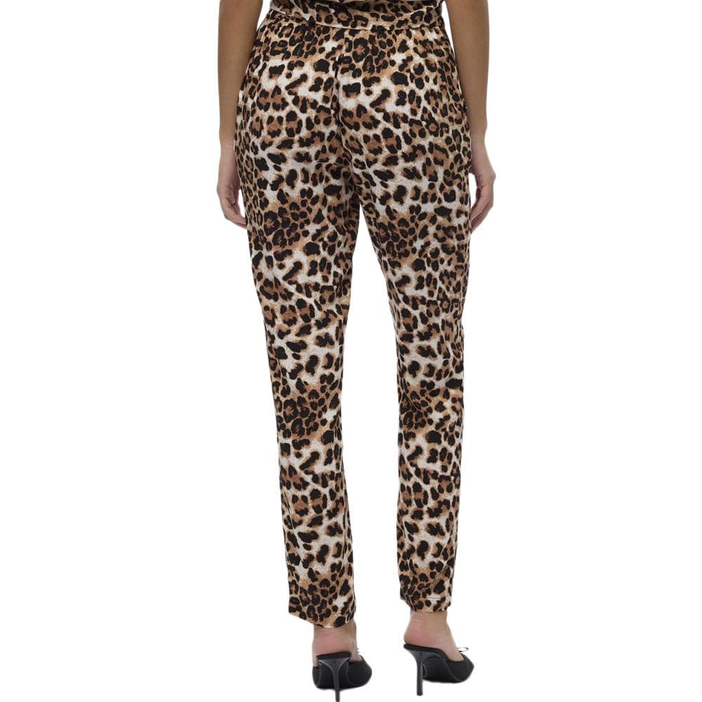 Pantalon fluide Léopard Noir/Beige Femme Vero Moda Easy Joy 2
