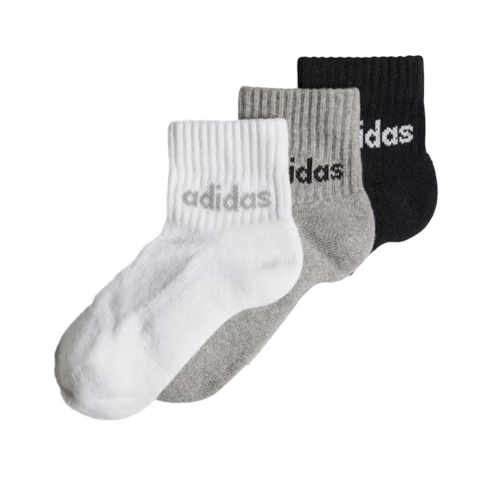 X3 Paires de chaussettes Noires/Grises/Blanches Garçon Adidas IV 1