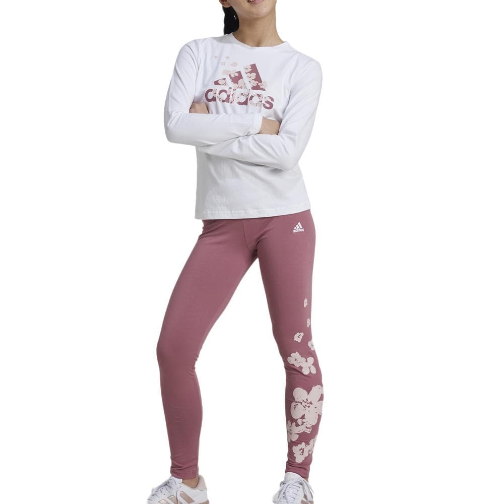 Survêtement Blanc/Rose Fille Adidas IV7315 1