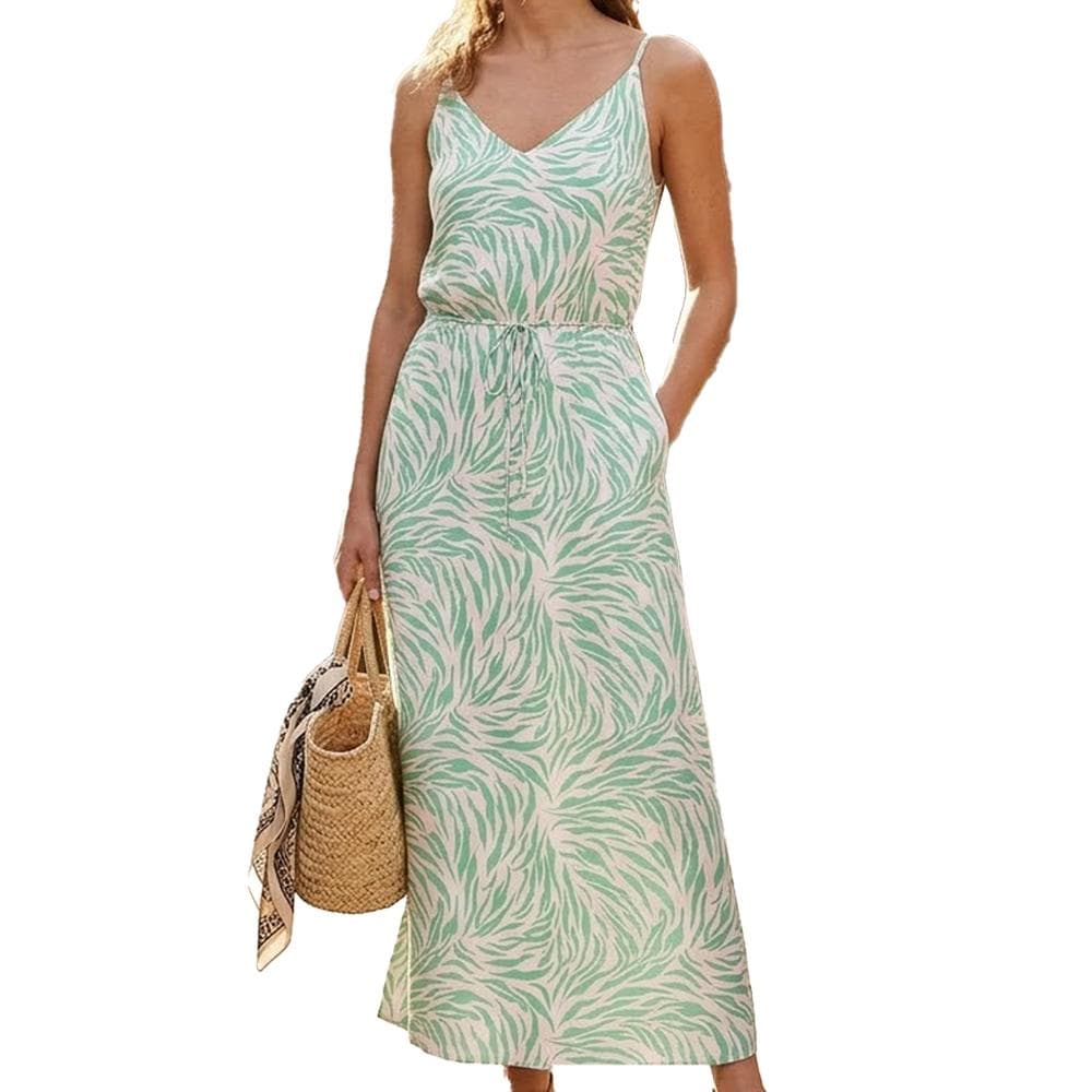 Robe Verte/Beige Femme Vero Moda Easy Joy 1