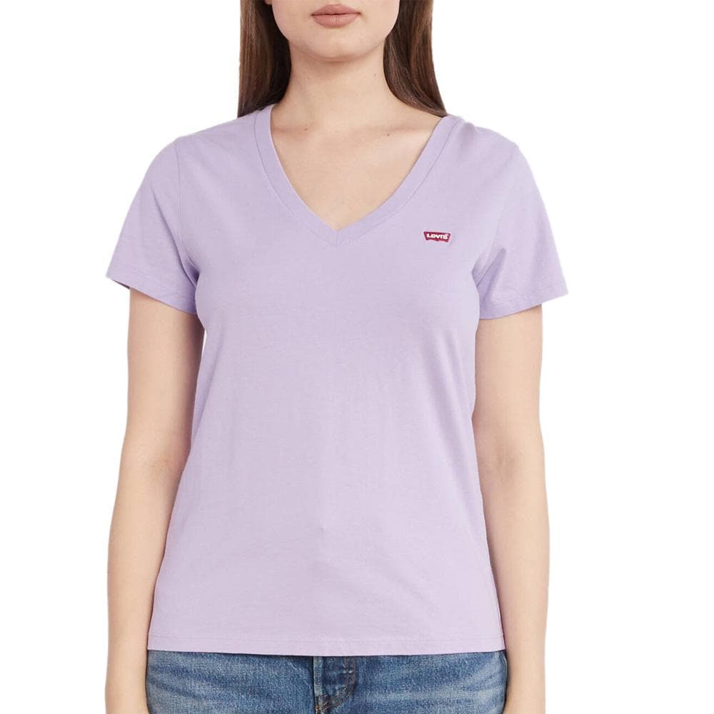 T-shirt Mauve Femme Levi's Perfect Vneck 1