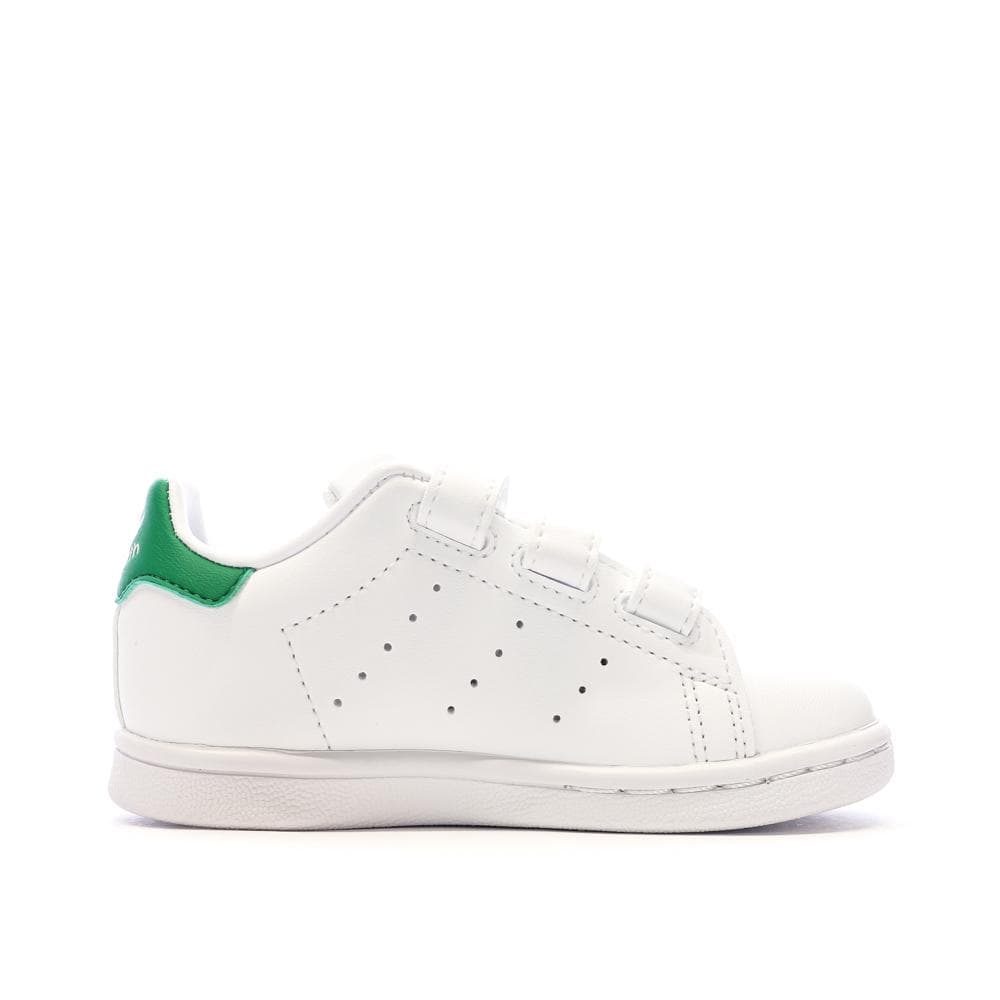 Baskets Blanches/Vertes Garçon/Fille Adidas Stan Smith 2