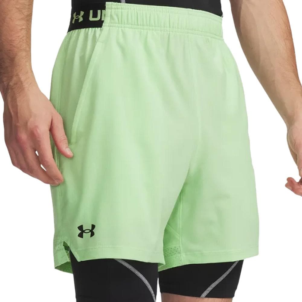 Short de Running Vert/Noir Homme Under Armour Vanish Woven 13737180 1