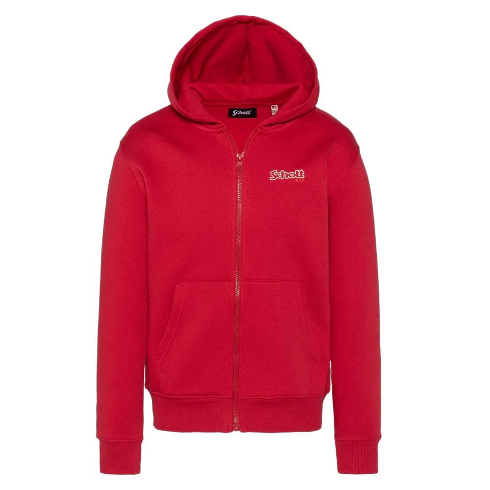 Sweat Zippé Rouge Garçon Schott 1