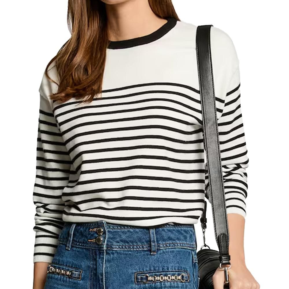 Pull Blanc/Bleu Femme Morgan MELENE 1