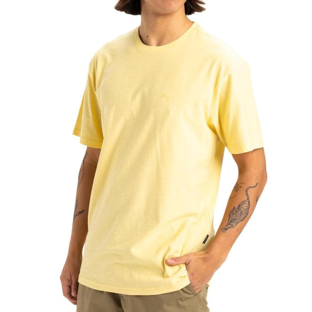 T-Shirt Jaune Homme Quiksilver Slub roundneck 1