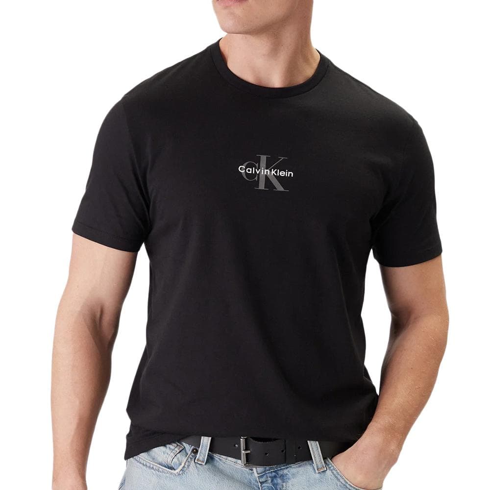 T-Shirt Noir Homme Calvin Klein Jeans Micros 1