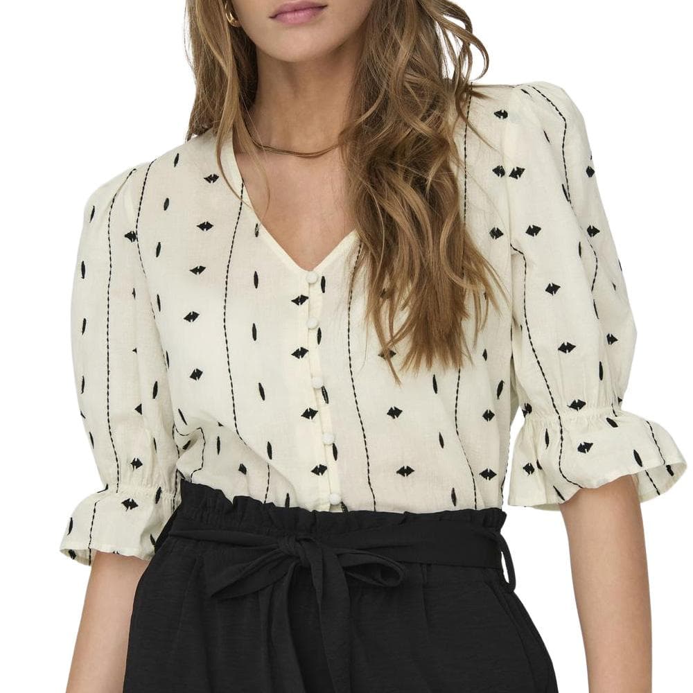 Blouse Écru/Noir Femme Only Jasmin 1