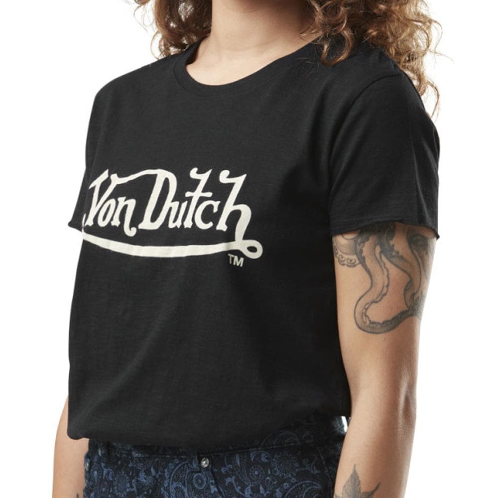 T-shirt Noir Femme Von Dutch Slub 1