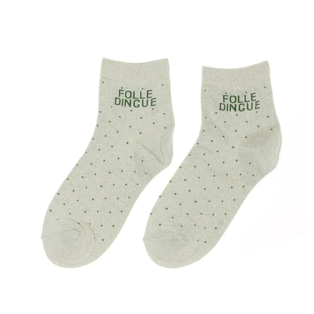 Chaussettes Vert Clair Femme Stella Green FOLLE DINGUE 1