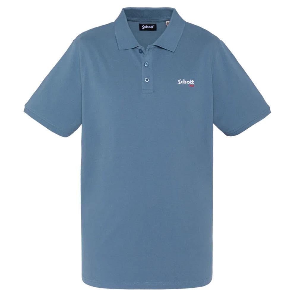 Polo Bleu Clair Homme Schott PS0022 1