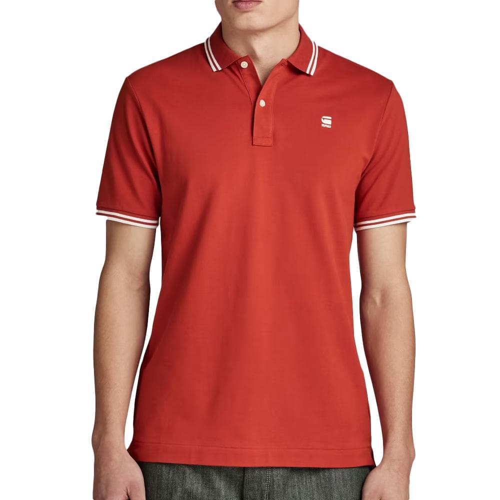 Polo Rouge Homme G-Star Raw Dunda 1