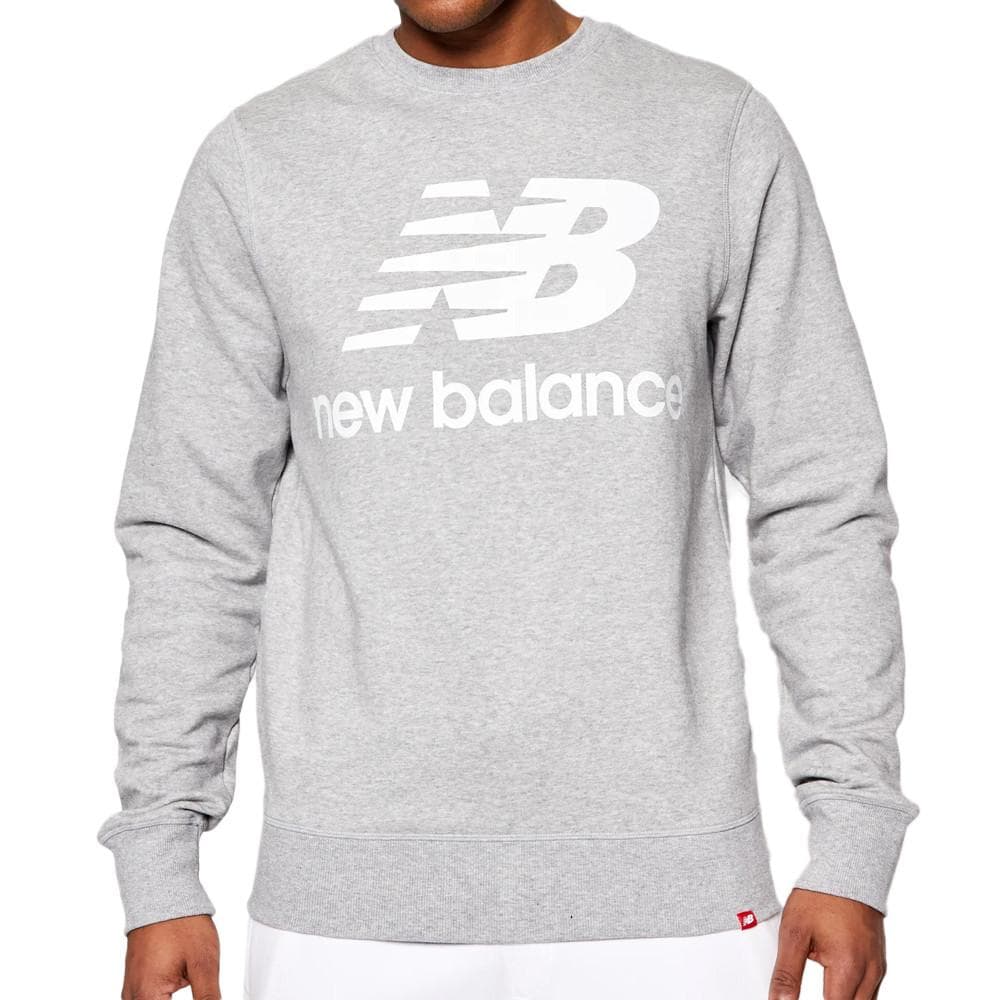 Sweat Gris Homme New Balance Essentials Stacked MT03560AG 1