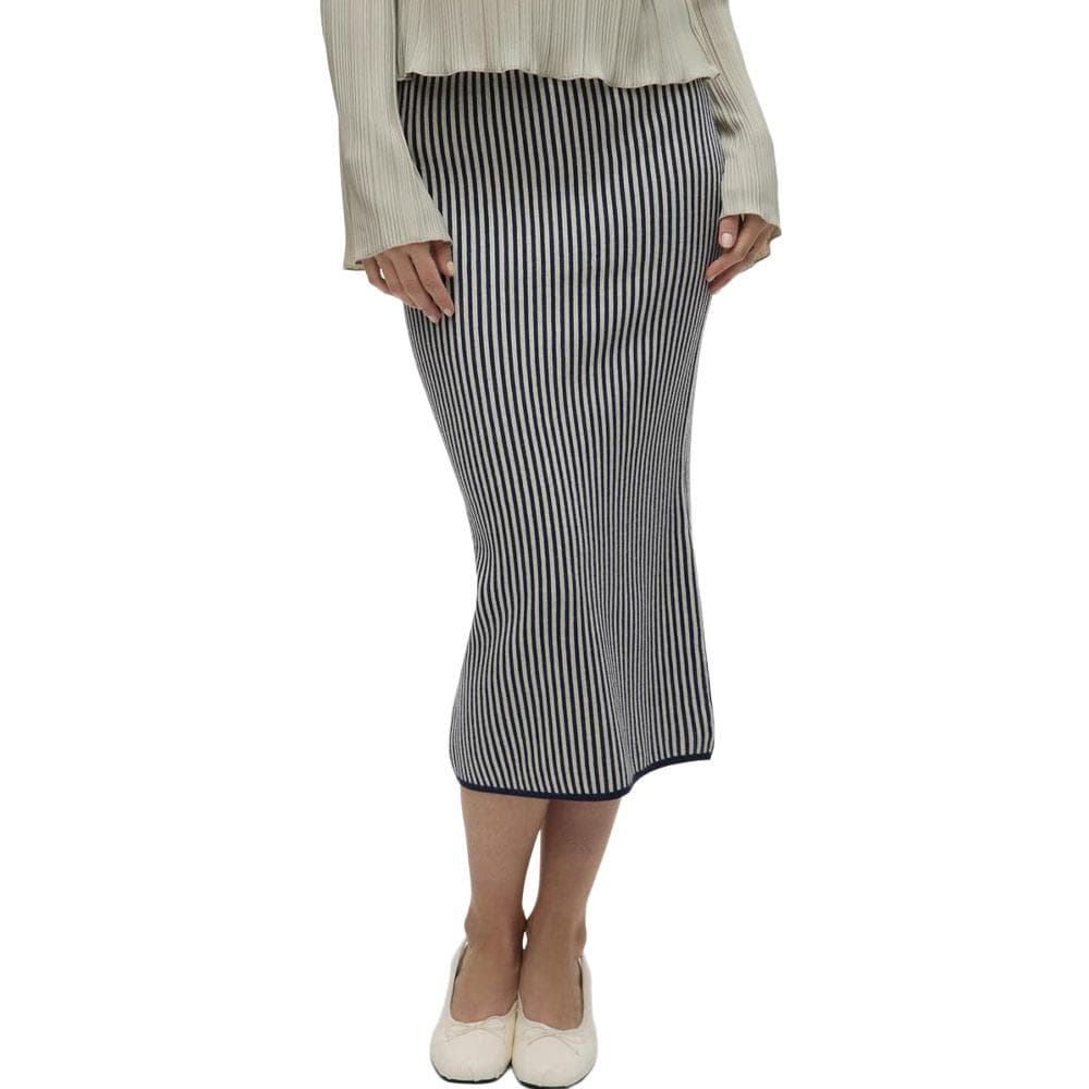 Jupe Marine à Rayures Femme Vero Moda Gold Pinstripe 1