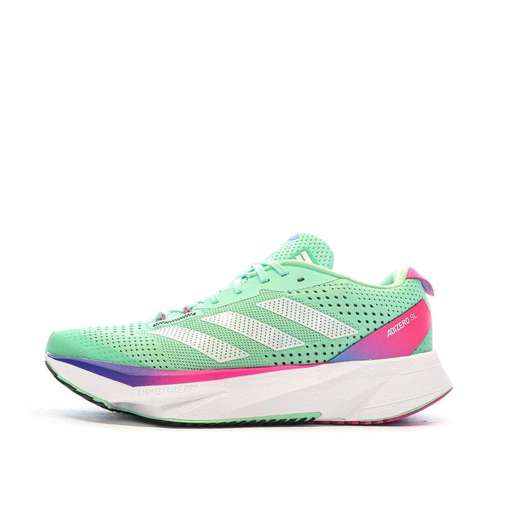 Chaussures de running Vertes/Roses Femme Adidas Adizero 1