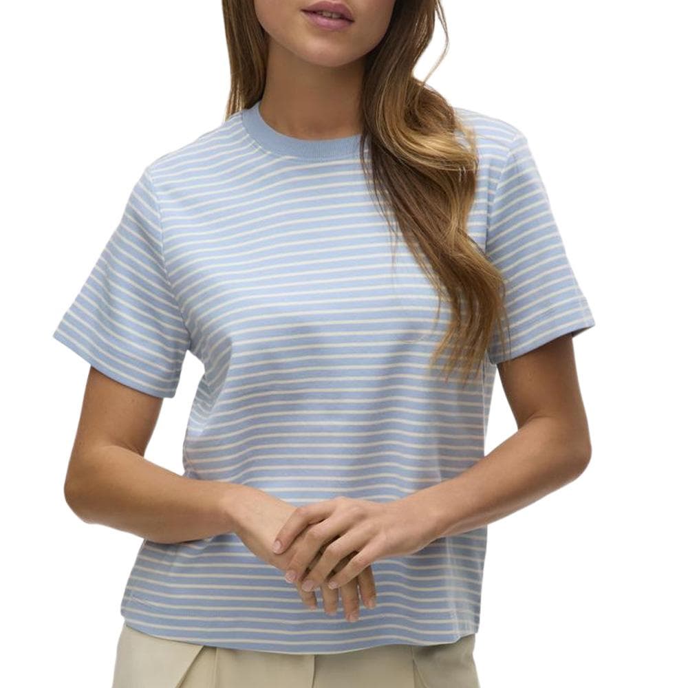 T-Shirt Bleu/Blanc Femme Vero Moda Naima 1