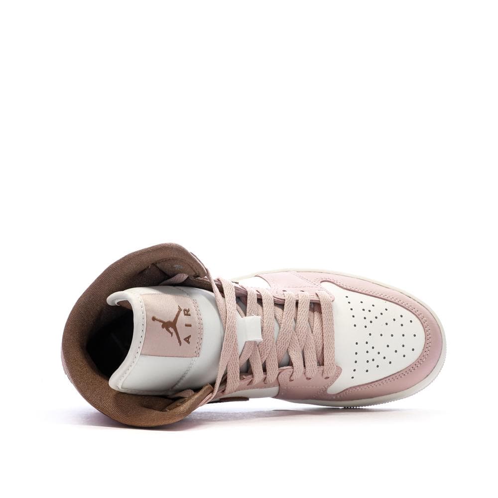 Air Jordan 1 Mid Rose Femme Nike 4