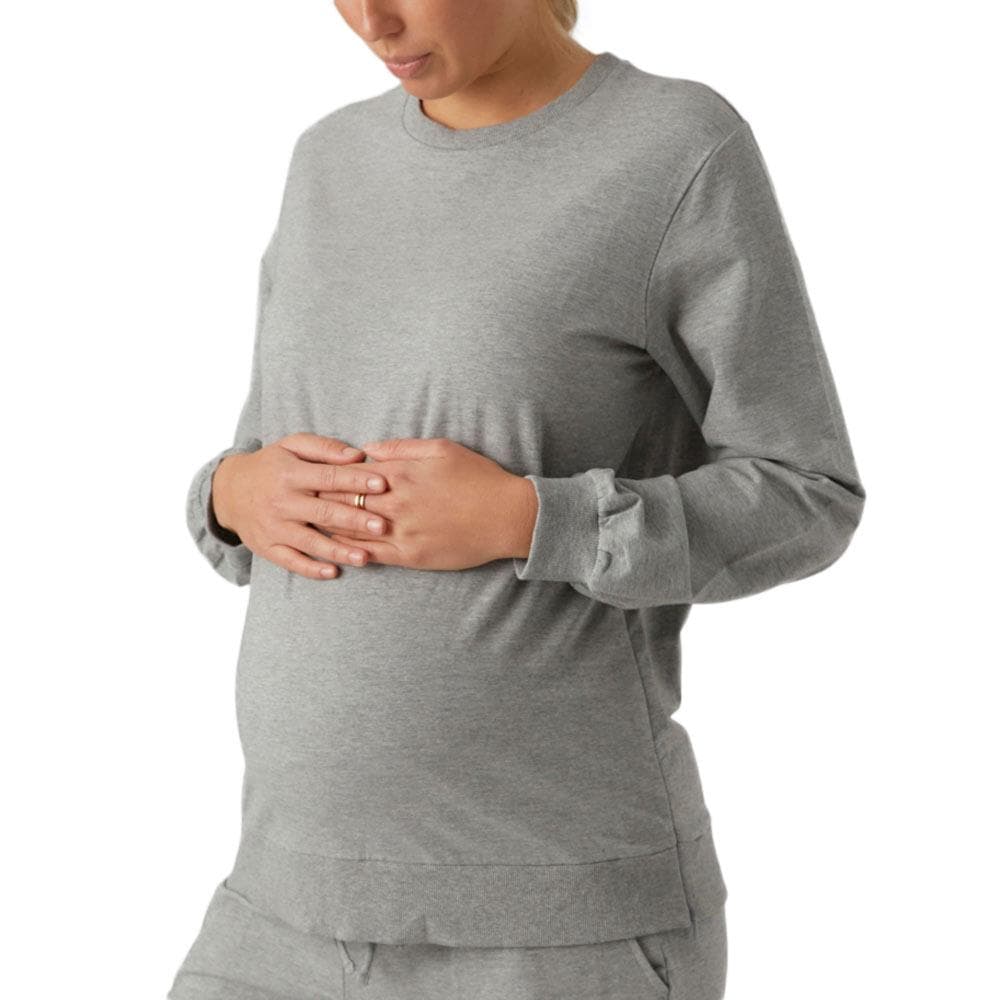 Sweat de Grossesse Gris Femme Mamalicious 20018951 1