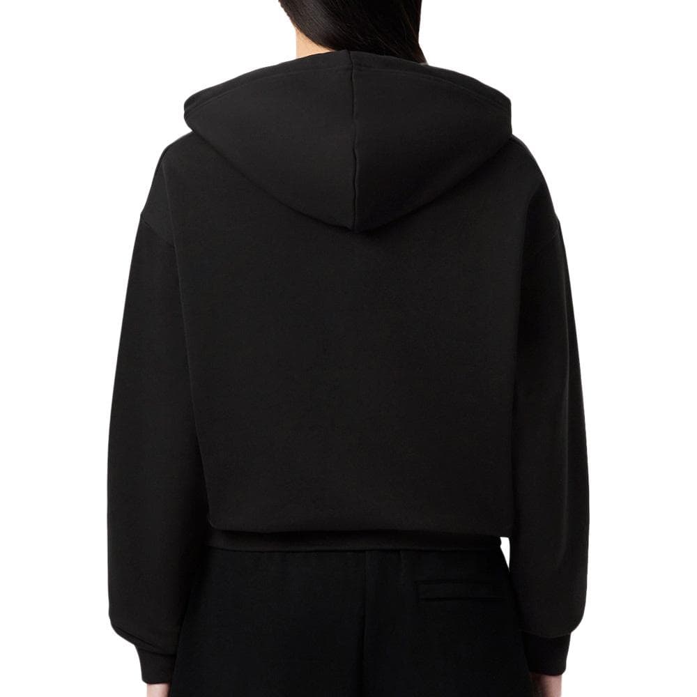 Sweat à Capuche Noir Femme Lacoste polaire surdimensionné 2