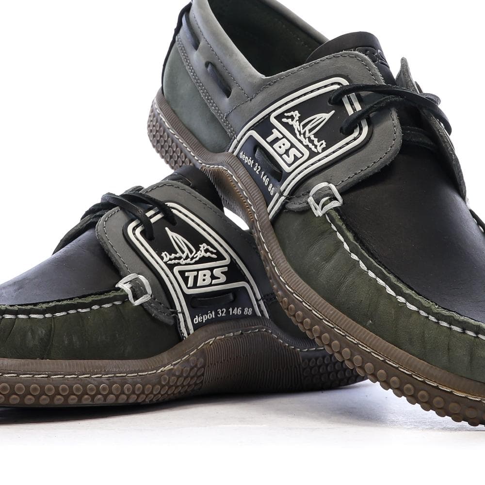 Chaussures Bateau Kaki/Noir Homme TBS GLOBEK 7